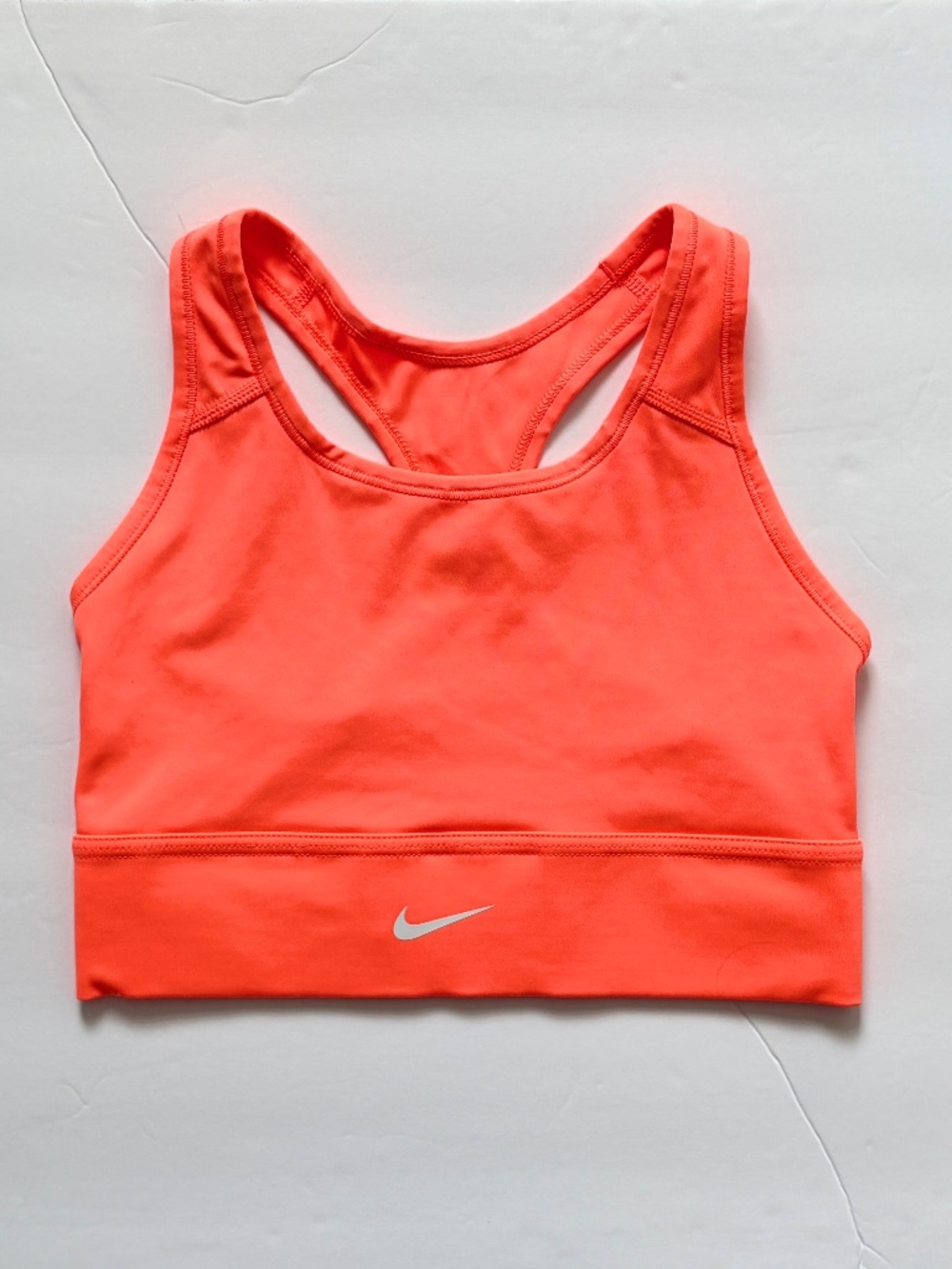 Nike Dri-FIT Neon Orange Racerback Sports Bra Size Small